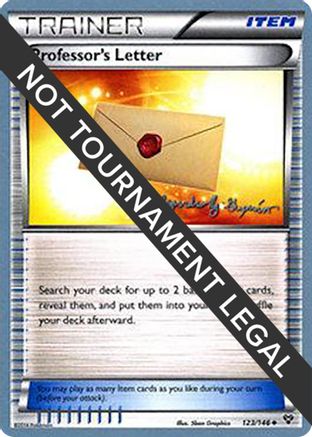 Image of Professor's Letter (123/146) (Primal Groudon - Alejandro Ng-Guzman) [World Championships 2015]