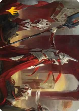 Image of Porcelain Zealot Art Card (Gold-Stamped Signature) (ASONE-008) - Art Series: Phyrexia: All Will Be One