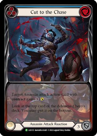 Image of Cut to the Chase (Blue) [LGS115] (Promo)  Rainbow Foil