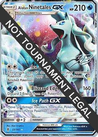 Image of Alolan Ninetales GX (22/145) (Ice Path FTW - Zachary Bokhari) [World Championships 2017]