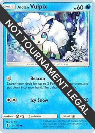 Image of Alolan Vulpix (21/145) (Ice Path FTW - Zachary Bokhari) [World Championships 2017]
