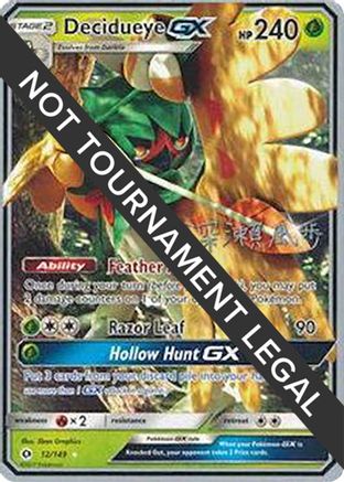 Image of Decidueye GX (12/149) (Samurai Sniper - Kabu Fukase) [World Championships 2017]