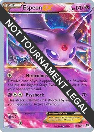 Image of Espeon EX (52/122) (Samurai Sniper - Kabu Fukase) [World Championships 2017]
