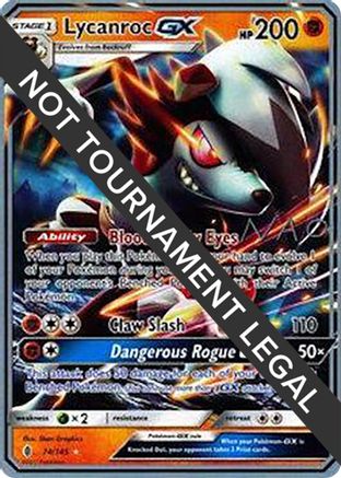Image of Lycanroc GX (74/145) (Buzzroc - Naohito Inoue) [World Championships 2018]