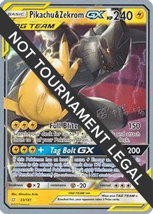 Image of Pikachu & Zekrom GX (33/181) (Pikarom Judge - Haruki Miyamoto) [World Championships 2019]