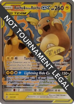 Image of Raichu & Alolan Raichu (54/236) (Pikarom Judge - Haruki Miyamoto) [World Championships 2019]