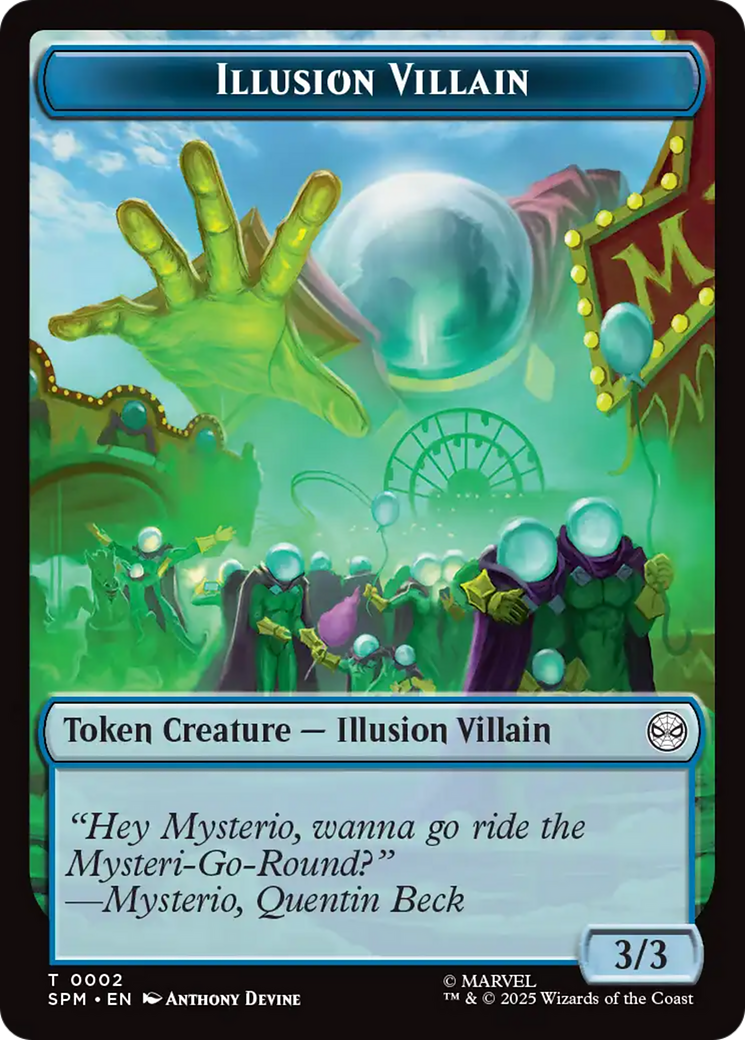 Image of Spider // Illusion Villain Double-Sided Token [Marvel's Spider-Man Tokens]