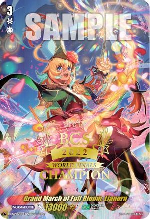 Image of Grand March of Full Bloom, Lianorn (World Finals Champion 2022) (BCS2022/VGS06EN) [Bushiroad Event Cards]