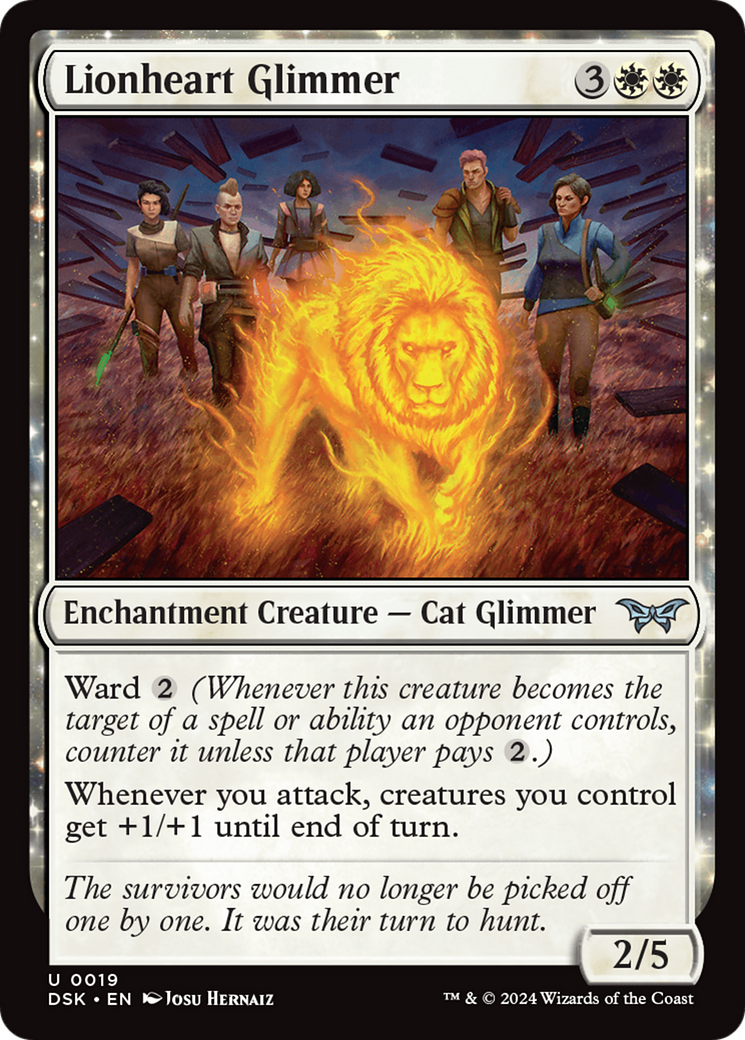 Image of Lionheart Glimmer [Duskmourn: House of Horror]