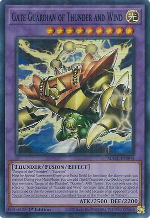 Image of Gate Guardian of Thunder and Wind [MAZE-EN004] Super Rare
