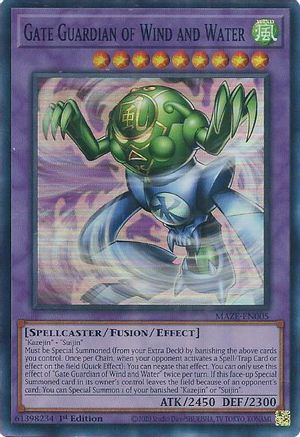Image of Gate Guardian of Wind and Water [MAZE-EN005] Super Rare
