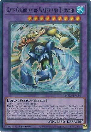 Image of Gate Guardian of Water and Thunder [MAZE-EN006] Super Rare