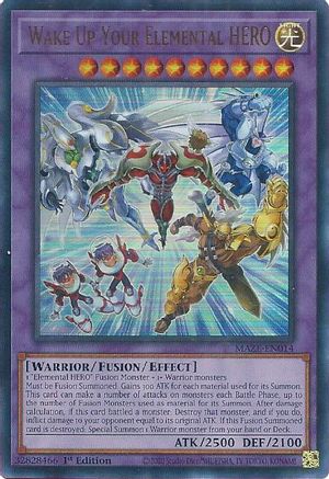 Image of Wake Up Your Elemental HERO [MAZE-EN014] Ultra Rare