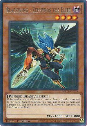 Image of Blackwing - Zephyros the Elite [MAZE-EN039] Rare