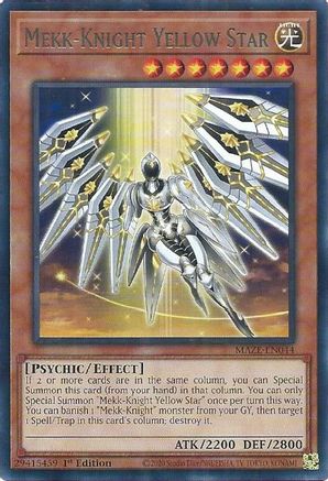 Image of Mekk-Knight Yellow Star [MAZE-EN044] Rare