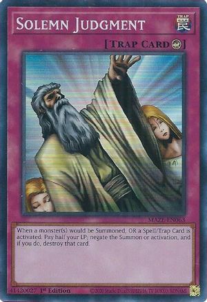 Image of Solemn Judgment [MAZE-EN063] Super Rare