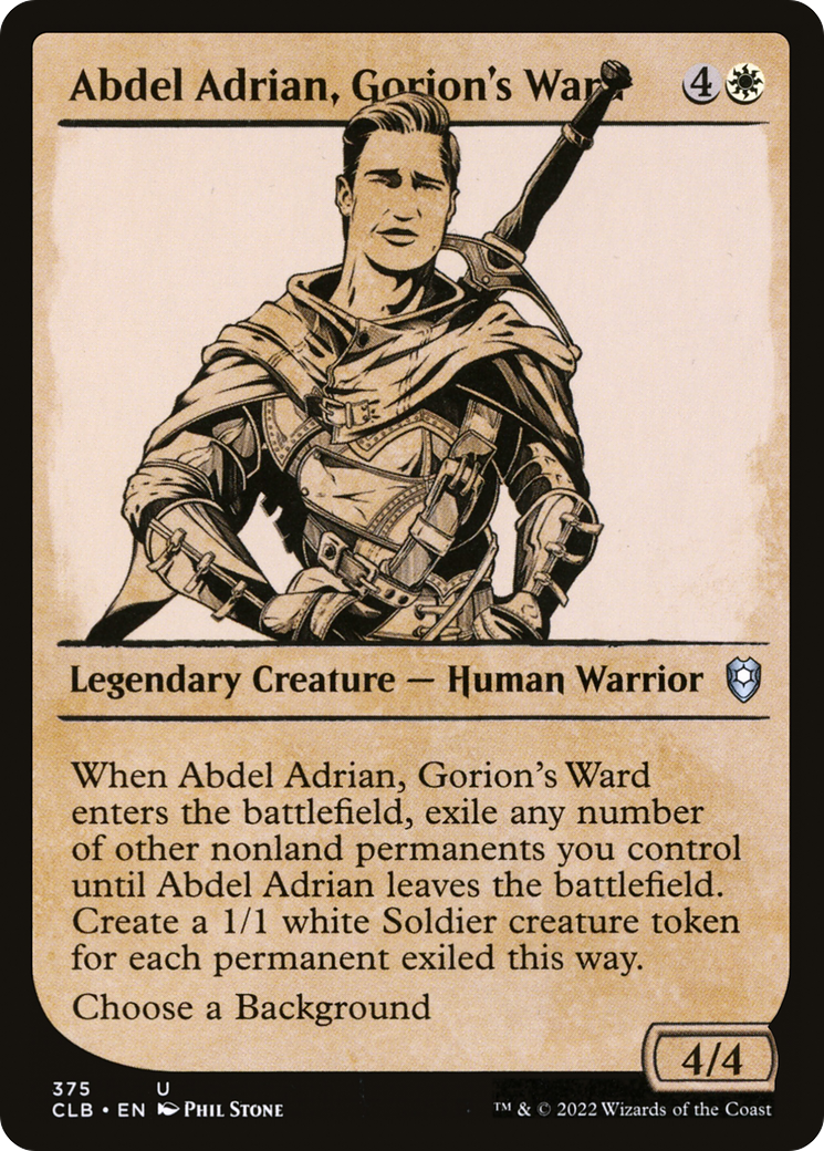 Image of Abdel Adrian, Gorion's Ward (Showcase) [Commander Legends: Battle for Baldur's Gate]