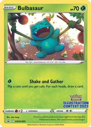 Image of Bulbasaur (SWSH303) (Illustration Contest 2022) [Sword & Shield: Black Star Promos]