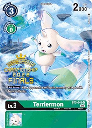 Image of Terriermon [BT3-046] (2022 Championship Finals Digimon Tamers Pack) [Release Special Booster Promos]