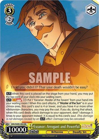 Image of Escanor: Arrogant and Powerful (Foil) [The Seven Deadly Sins: Revival of The Commandments]