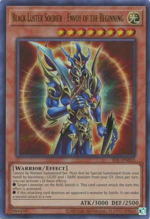 Image of Black Luster Soldier - Envoy of the Beginning (25th Anniversary) [IOC-EN025] Ultra Rare