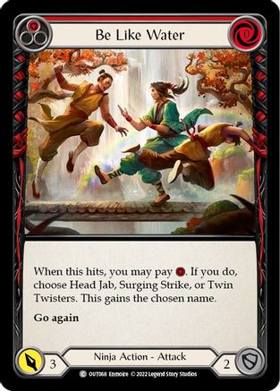Image of Be Like Water (Red) [OUT068] (Outsiders)  Rainbow Foil