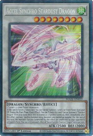 Image of Accel Synchro Stardust Dragon [MAZE-EN019] Collector's Rare