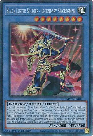Image of Black Luster Soldier - Legendary Swordsman [MAZE-EN011] Collector's Rare