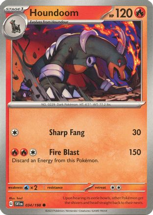 Image of Houndoom (034/198) [Scarlet & Violet: Base Set]