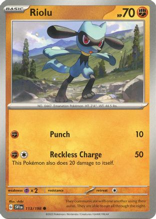 Image of Riolu (113/198) [Scarlet & Violet: Base Set]