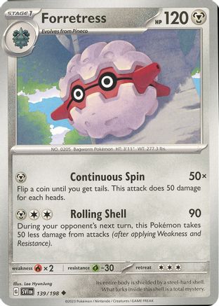 Image of Forretress (139/198) [Scarlet & Violet: Base Set]