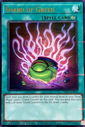 Image of Shard of Greed [TBC1-EN014] Ultra Rare