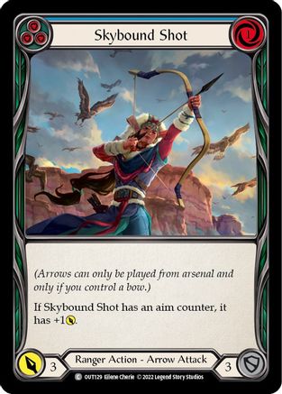 Image of Skybound Shot (Blue) [OUT129] (Outsiders)  Rainbow Foil