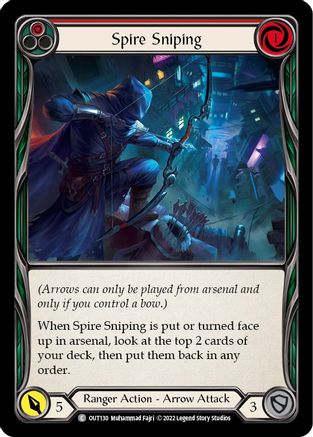 Image of Spire Sniping (Red) [OUT130] (Outsiders)  Rainbow Foil