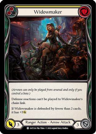 Image of Widowmaker (Yellow) [OUT134] (Outsiders)  Rainbow Foil