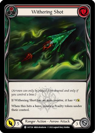 Image of Withering Shot (Red) [OUT136] (Outsiders)  Rainbow Foil