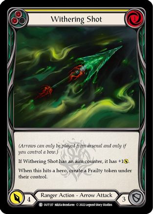 Image of Withering Shot (Yellow) [OUT137] (Outsiders)  Rainbow Foil
