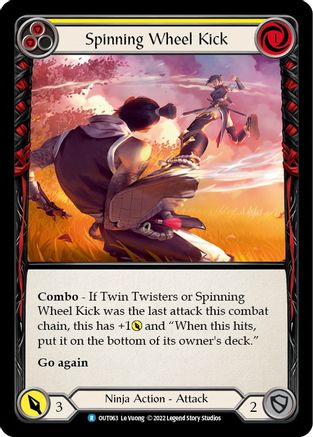 Image of Spinning Wheel Kick (Yellow) [OUT063] (Outsiders)  Rainbow Foil