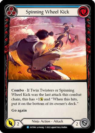 Image of Spinning Wheel Kick (Blue) [OUT064] (Outsiders)  Rainbow Foil