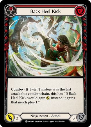 Image of Back Heel Kick (Red) [OUT065] (Outsiders)  Rainbow Foil