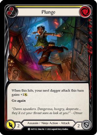 Image of Plunge (Yellow) [OUT152] (Outsiders)  Rainbow Foil