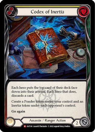 Image of Codex of Inertia [OUT161] (Outsiders)  Rainbow Foil