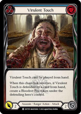 Image of Virulent Touch (Blue) [OUT170] (Outsiders)  Rainbow Foil