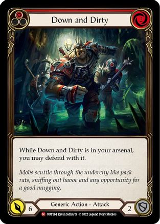 Image of Down and Dirty [OUT184] (Outsiders)  Rainbow Foil