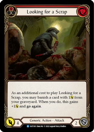 Image of Looking for a Scrap (Red) [OUT195] (Outsiders)  Rainbow Foil