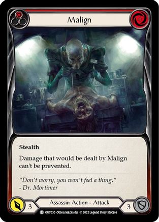 Image of Malign (Red) [OUT030] (Outsiders)  Rainbow Foil