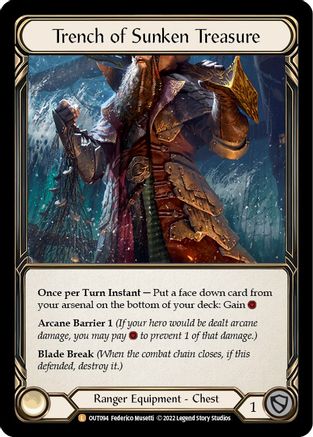 Image of Trench of Sunken Treasure [OUT094] (Outsiders)  Rainbow Foil