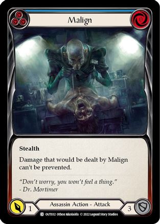Image of Malign (Blue) [OUT032] (Outsiders)  Rainbow Foil