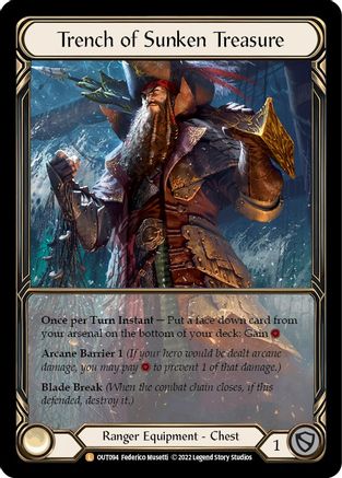 Image of Trench of Sunken Treasure (Extended Art Cold Foil) [OUT094] (Outsiders)  Cold Foil