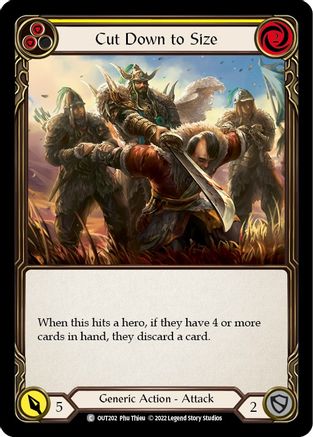 Image of Cut Down to Size (Yellow) [OUT202] (Outsiders)  Rainbow Foil